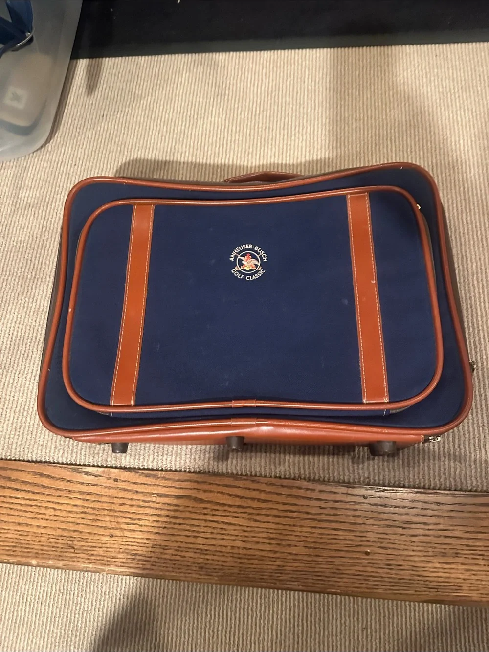 Navy and Brown Travel Briefcase